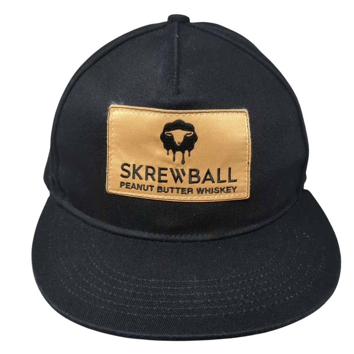 Skrewball Peanut Butter Whiskey Snapback Hat Black One Size
