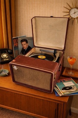 🍊Vintage 1960s Sears Silvertone HiFi Portable Record Player
