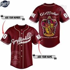Gryffindor Quidditch Harry Potter Custom Baseball Jersey