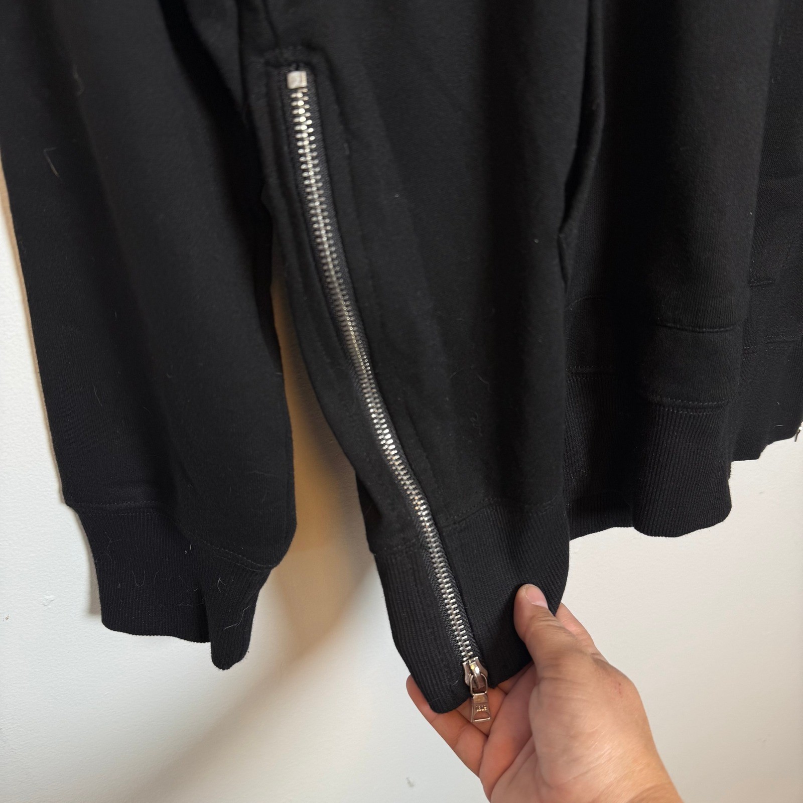 A Bathing Ape BAPE Chenille Patch Side Zip Hoodie XL Black NEW Mens thumbnail 8