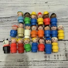 Vintage Fisher Price Little People Play Family Figures Lot of 24