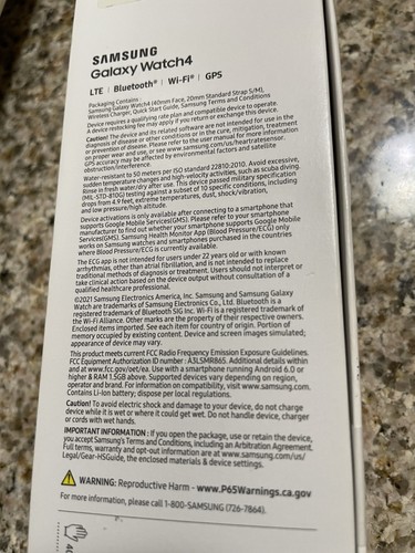 Samsung Galaxy Watch4 (44mm) LTE (Unlocked) Smartwatch - Black (SM-R875U) - Zdjęcie 5 z 7