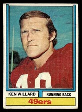 1974 Topps #19 Ken Willard - San Francisco 49ers (MARKED)