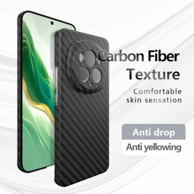 Luxury Carbon fiber Texture PC Back Case For Honor Magic6 Pro / Ultimate / 5 Pro