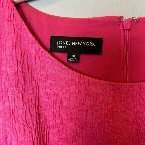 Jones New York Sheath Dress Womens 16 Pink Knee Length Floral - Picture 8 of 17