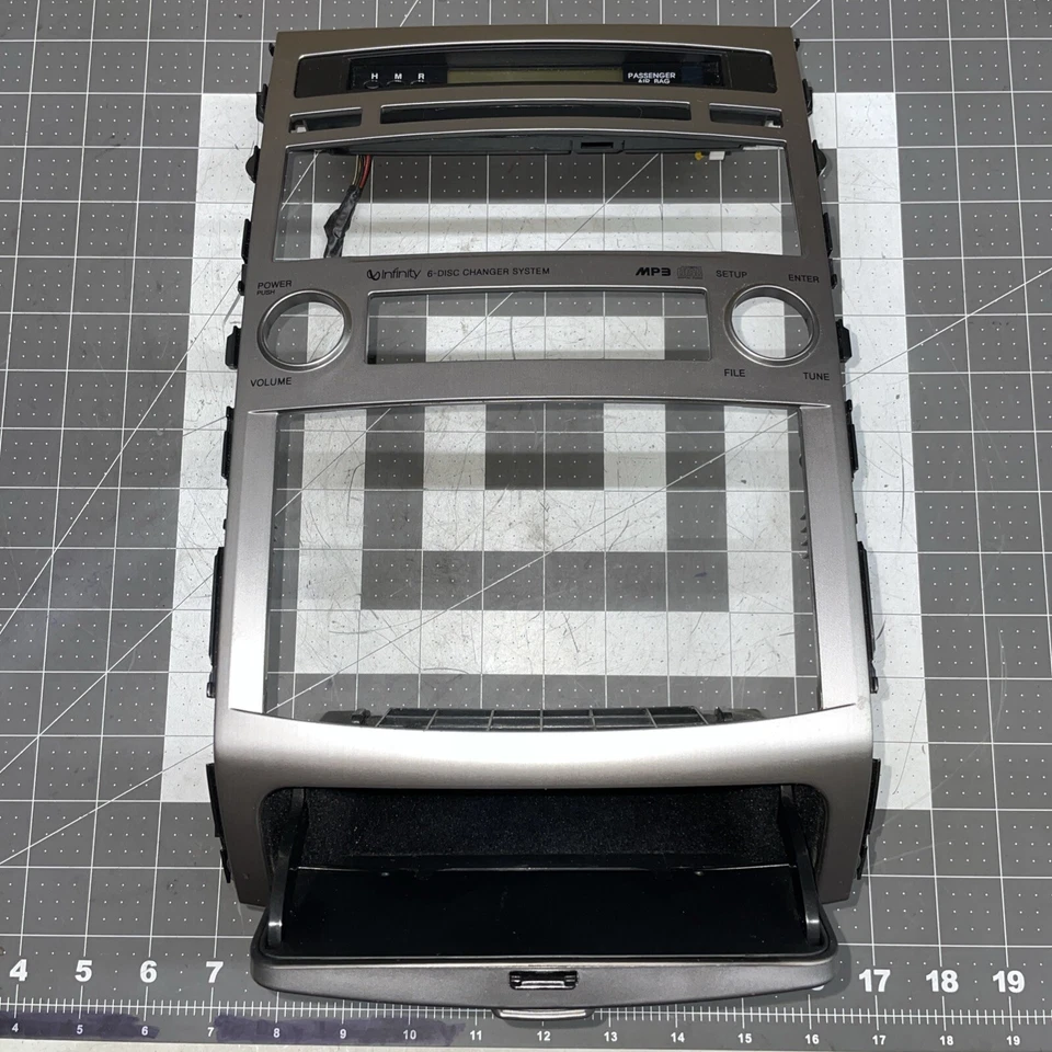 Hyundai Veracruz 2007 2012 tablero bisel central moldura 94510-3J100 fabricante de equipos originales con reloj plateado Foto 4 de 4