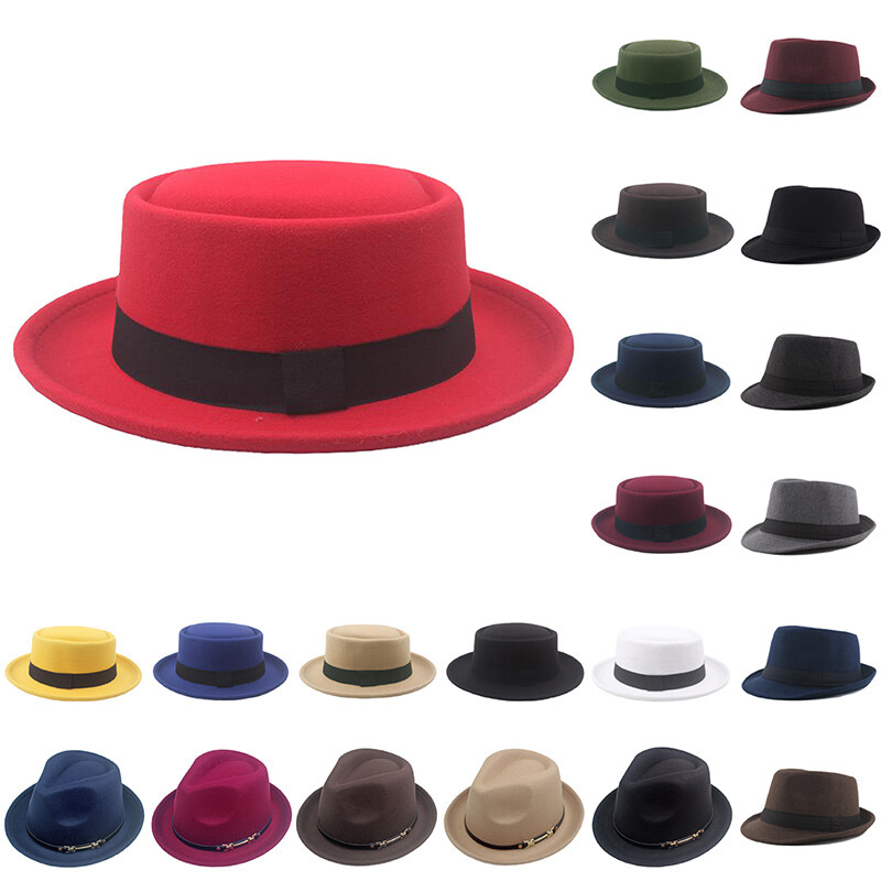 APL Invernale Autunno Imitazione Lana Donna Uomo Donna Fedoras Top Jazz Caps ↑