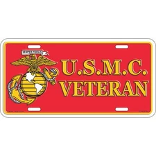 EE INC. USMC Veteran Marine License Plate