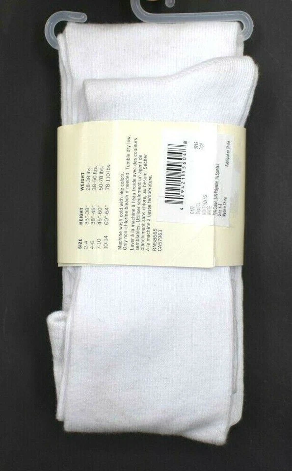 Tucker + Tate Niñas Suéter Blanco Tejido Medias Algodón Elástico Mezcla 4-6 Foto 2 de 4