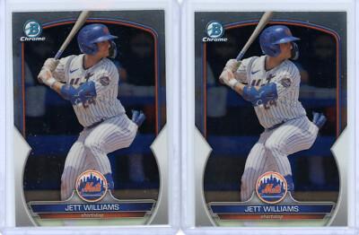 2023 Bowman Draft Jett Williams Chrome Prospect 2 Card Lot | eBay