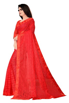 red colour party wear saree