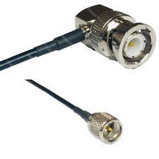 RFC100 BNC MALE ANGLE to MINI UHF MALE Coax RF Cable USA-Ship Lot