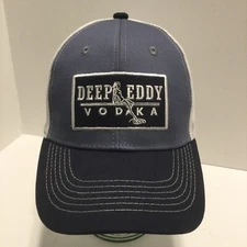 Deep Eddy Vodka Baseball CAP HAT Snapback Mesh BLUE Texas Trucker NEW NWOT