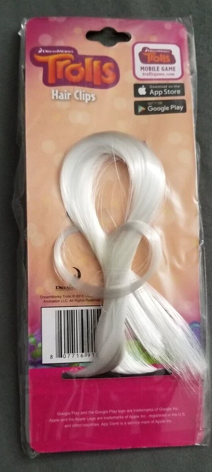 Trolls Hair Extension Clips Ponytailers 12pk Sticker New Gift Lot of 3 Accessory - Image 3 of 4