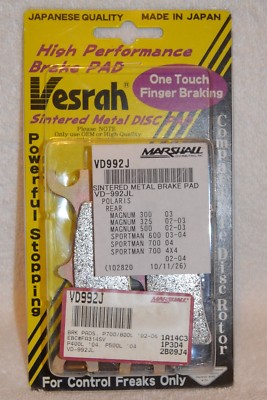 Vesrah VD992J Sintered Brake Pads for Polaris Magnum Sportsman Trail Boss