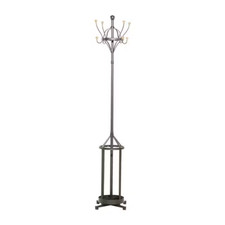 Black Metal Coat Rack with Umbrella Stand 63623 New In BOX