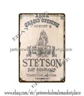 1882 Stetson Store grand opening hat company Tombstone Arizona metal tin sign