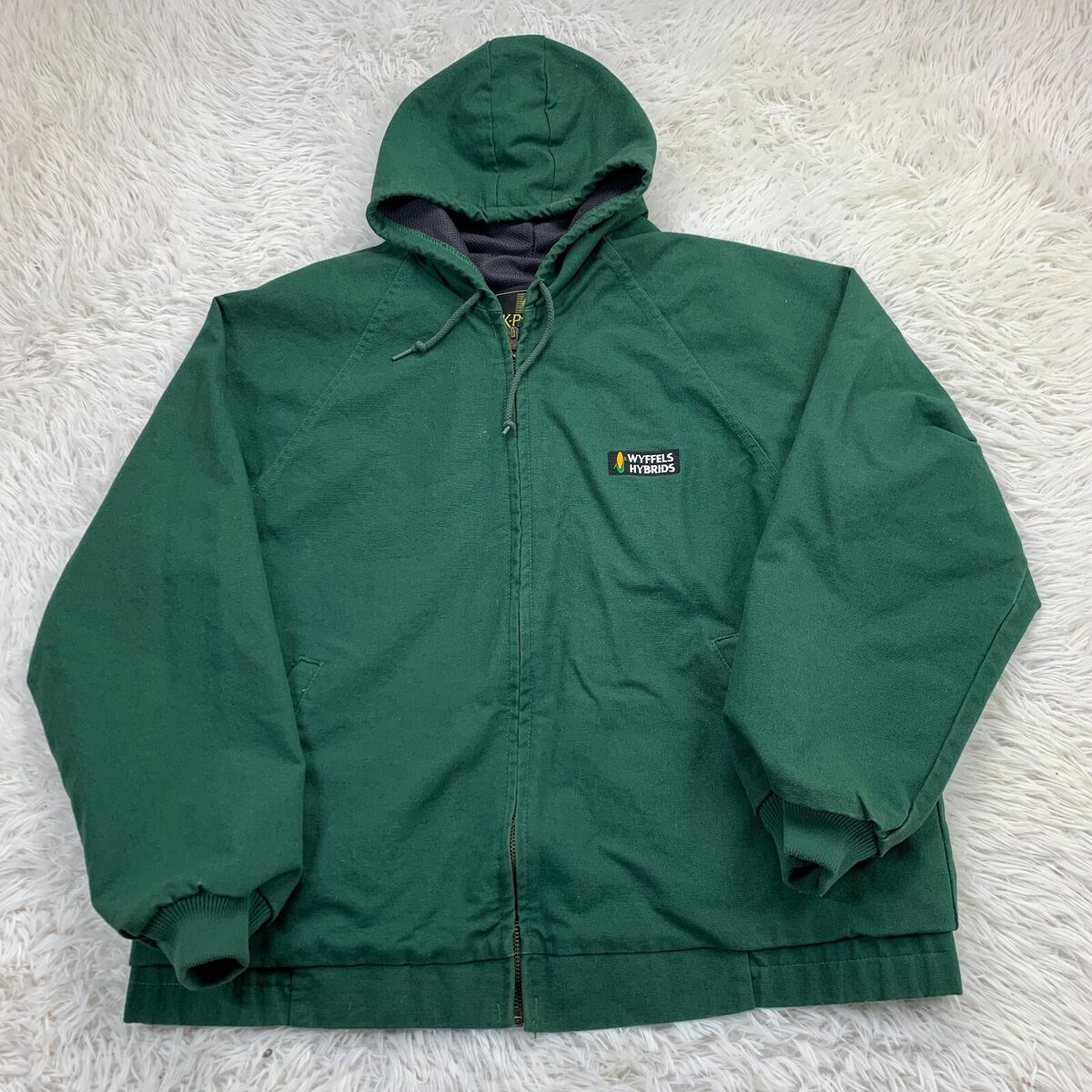 Vintage K-Products Jacket Mens XL Made USA Green Canvas Hood Vintage K-Products Jacket Mens XL Made USA Green Canvas Hood