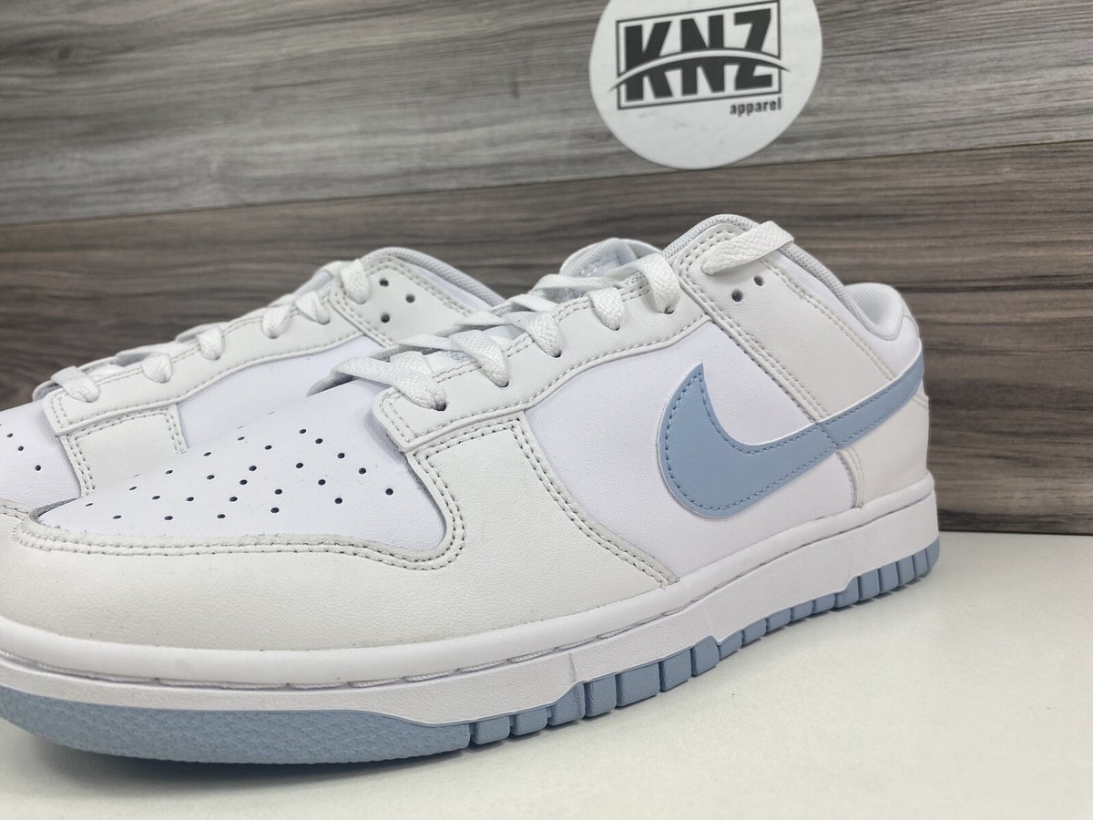 Nike Dunk Low Retro White Light Armory Blue Shoes (DV0831 109