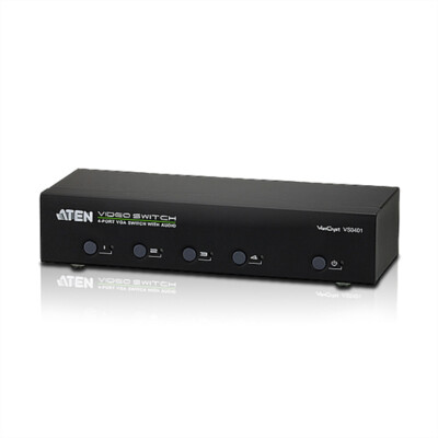 ATEN VS0401 VGA Switch 4 Ports, Audio, RS232 Grafikauflösung - bis 1920 x 1440 