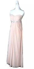 Bridemaid Prom Formal dress Strapless Bill Levkoff Size 10 color Pink Or Peach 