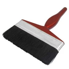 1 Pack 6-Inch Wide Black Bristle Flat Tip Wall Paint Brush for Furniture