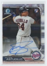 2019 Bowman Chrome Rookie Autographs Willians Astudillo RC Auto Minnesota Twins