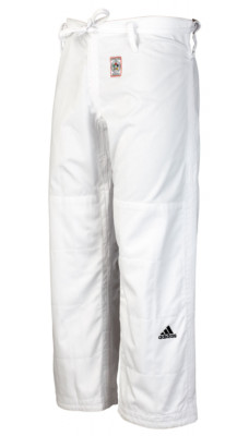 Adidas Judo Pants White, Size 145 - 210, Judo, Ju Jutsu, BJJ. JT275. IJF Approved