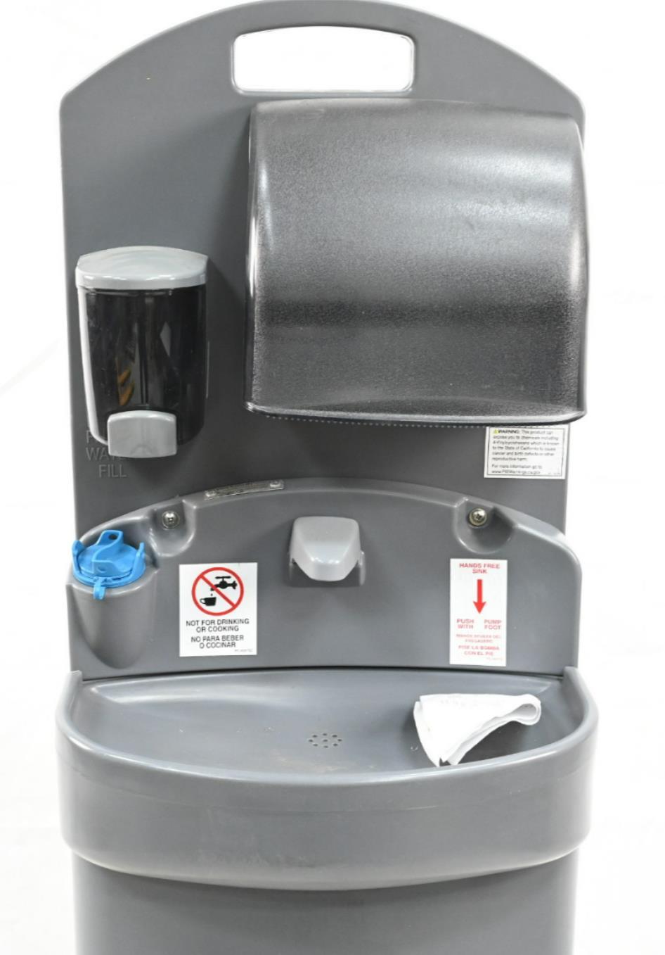 PolyJohn PSW31000 Portable Hand Washing Station, Gray 816802012697 eBay