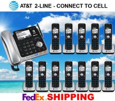 AT T TL86109 2-LINE DECT 6.0 PHONE SYSTEM - BLUETOOTH - 12 CORDLESS - BRAND NEW
