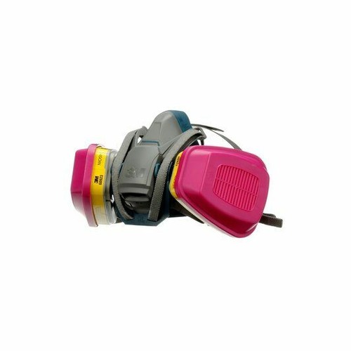 3M QUICK LATCH HALF FACE RESPIRATOR MASK P100 ORGANIC VAPOR ACID GAS FILTER MED - Afbeelding 2 van 7