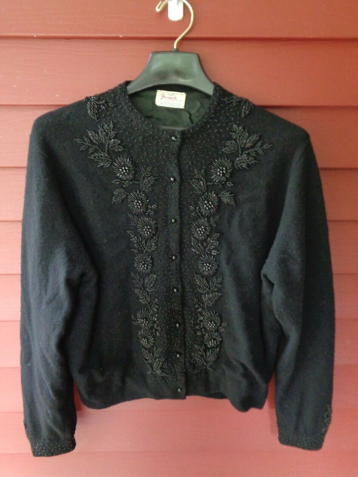 ZARA Black Black Beaded Cardigan UK S | Reliked