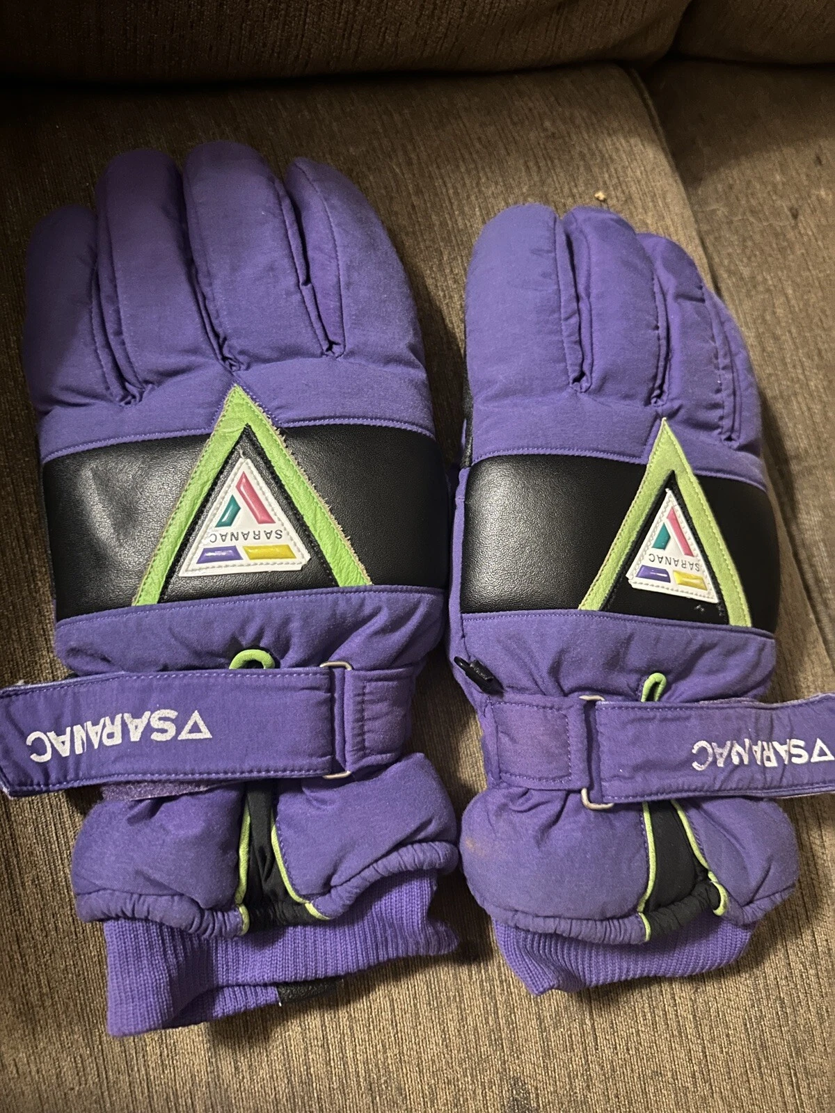Vintage Saranac Ski Snow Water Bloc Thinsulate Gloves Men's Size med.