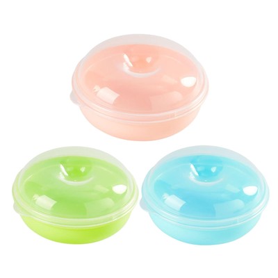 Round Bread Box Food Container Organizer for Bagels Portable Storage