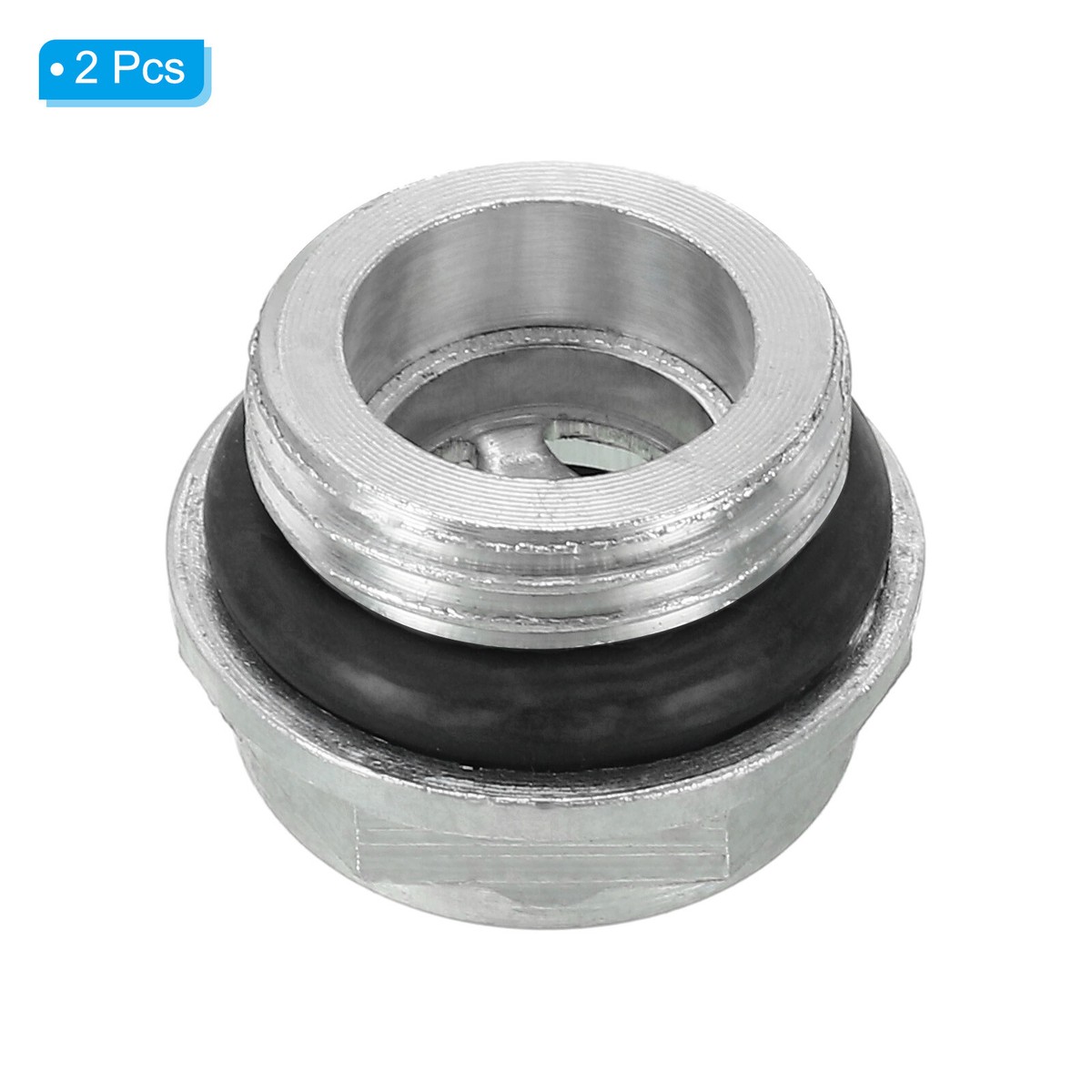 Vetro Di Livello Olio 26mm Filettato - 2 Pezzi Per Compressore Aria Con Rondella In Gomma - Foto 3