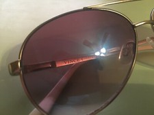 VINCE CAMUTO VC655 BLUE SILVER AVIATOR SUNGLASSES NCVCO331-R VC 655SLWH