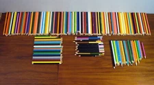 Lot of  196 Colored Pencils Mixed brands of mostly Crayola USED Multi Colors