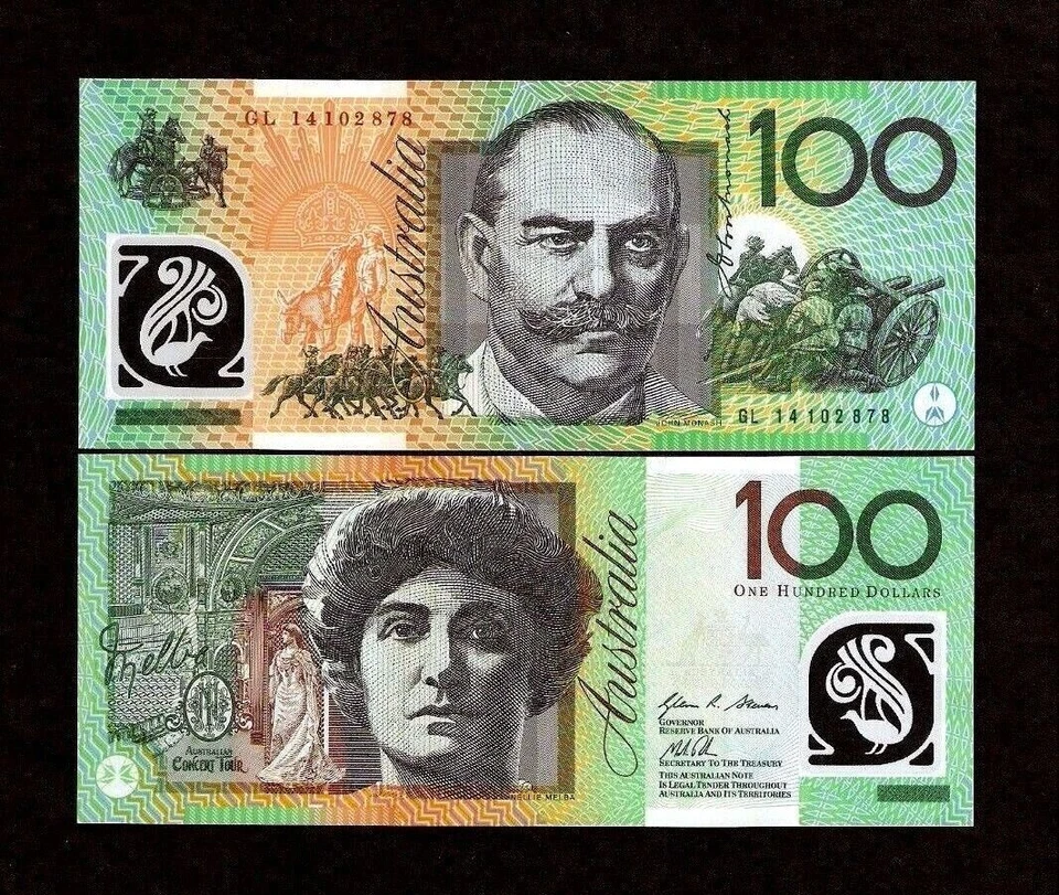 Australia 100 DOLLARS P-61 2014 Polymer OPERA PEACOCK Horse Back Australian UNC - Image 3 of 3