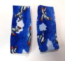 TWO   AIRPLANE  POLAR  FLEECE  HEADBANDS STRETCHY DOUBLE LAYERED  h88cr G16