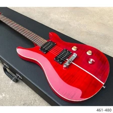 Double Cut Cherry Lime Guitar, Flame Maple Top, Abalone Binding, Uncovered Picku