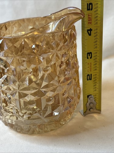 Vintage Jeanette Iridescent Glass Holiday Buttons and Bows Pitcher - Picture 12 of 16
