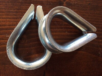 Karton mit 20 x 12 mm Kauschen Kauschen Drahtseil Seil verzinkt Kabelclips Klemmen