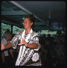 1974 Square Slide Hawaiian Woman Wailua River Cruise Boat Hawaii #3752