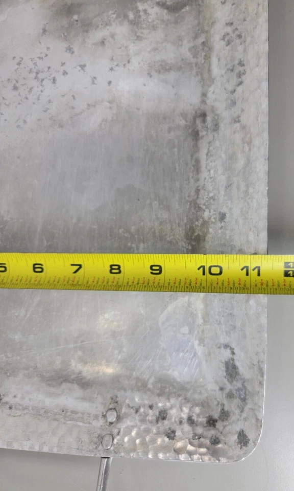 World Market Serving Tray 18x11.5" with Handles, Hammered Sterling Silver - Image 2 of 4