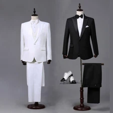 Men Costume Set Two-Piece Suit Set Blazer Coat Jacket Pants Set Men Wedding Set