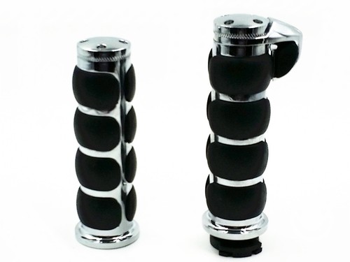 Chrome 1" Hand Grip For Kawasaki Vulcan VN 1500 800 1600 Classic Cruiser Chopper - Picture 3 of 7