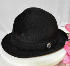 Vtg Jay Lord Hatters silver beaver Black Hat fedora -HAt6