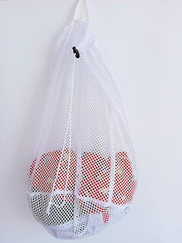 Small Commercial Mesh Laundry Bag with Handle and Drawstring for Dormitory, Trav