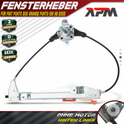 Fensterheber Manuell Hinten Links für Fiat Punto Grande Punto 199 1.2 1.4 1.6