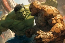 HULK VS THING Fine Art Print 13x19 Limited to 1 of 30 Marvel Comics